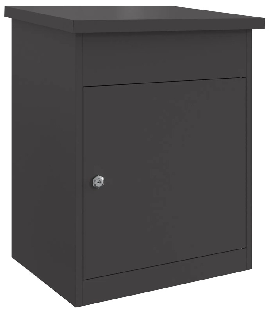 vidaXL Θυρίδα Πακέτων Μαύρο 44 x 35 x 59 εκατοστά Ατσάλι