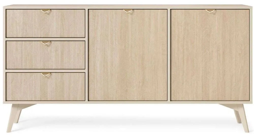 Μπουφές Ernest Plus 162688089 158x38x80cm Natural-Beige Μοριοσανίδα,Ξύλο