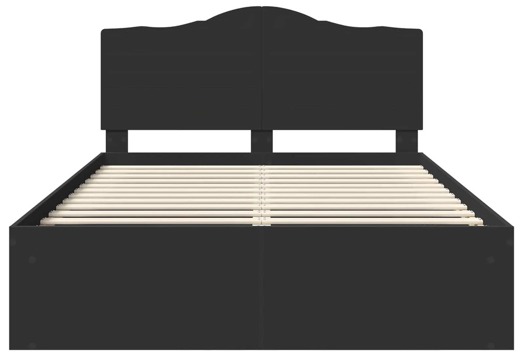 vidaXL Σκελετός Κρεβατιού Μαύρο 160 x 200 cm Στερεά ξυλεία πεύκου