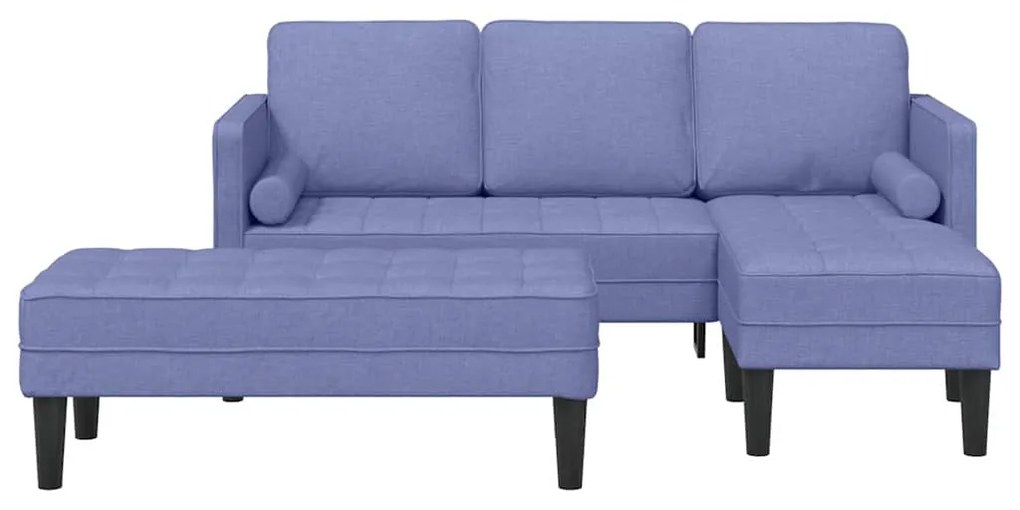 vidaXL Σετ Καναπέ 2 pcs Μπλε τζην 173 x 131 x 67 εκ ύφασμα