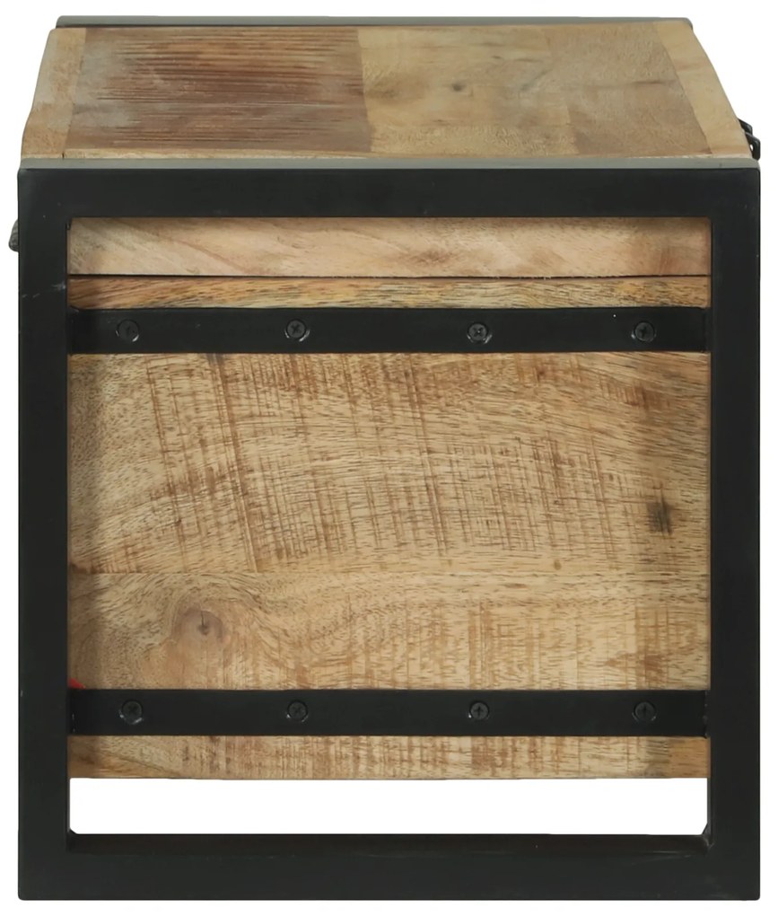 vidaXL Κουτιά Αποθήκευσης 60x30x30εκ Μασίφ Ξύλο Μάνγκο και Μέταλλο