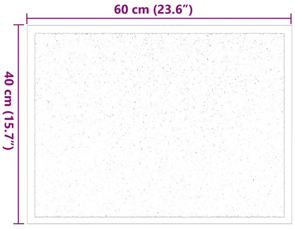 vidaXL Χαλάκι Εξώπορτας Ανοιχτό γκρι 60 x 40 x 1.2 εκ. Ύφασμα τέντι