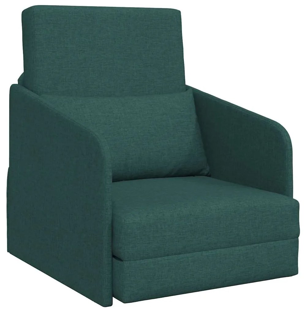 vidaXL Κρεβάτι καναπές Σκούρο πράσινο 65 x 80 x 83 εκ. ύφασμα
