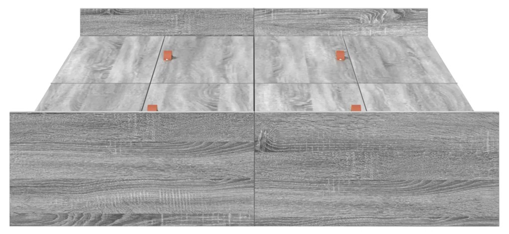 vidaXL Κρεβάτι με αποθηκευτικό χώρο Γκρι sonoma 120 x 200 cm