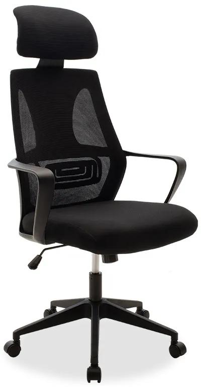 Καρέκλα γραφείου διευθυντή Dolphin pakoworld με ύφασμα mesh χρώμα μαύρο Model: 090-000004