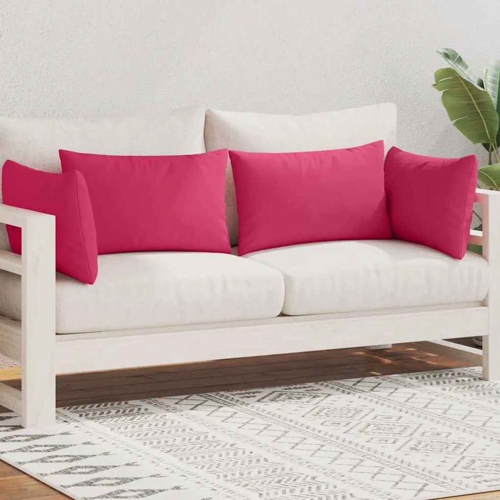 vidaXL Μαξιλάρια Εξωτερικού Χώρου 4 τεμ. Ροζ 60 x 40 εκ.