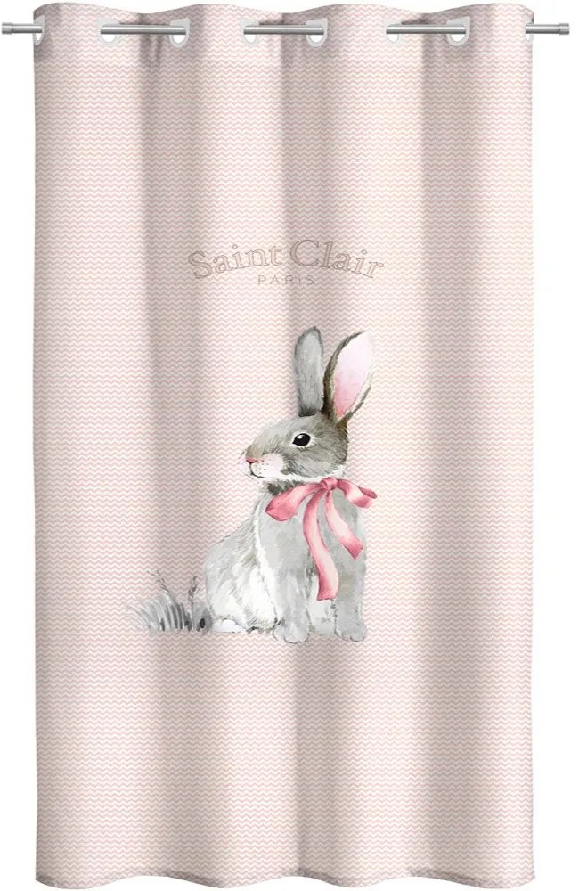 Κουρτίνα Παιδική Soft-Touch Lapin Pink Saint Clair 160x240 cm 160x240cm Πολυέστερ