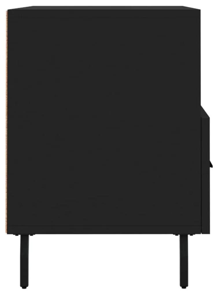 Έπιπλο Τηλεόρασης Μαύρο 80 x 36 x 50 εκ. από Επεξεργασμένο Ξύλο - Μαύρο