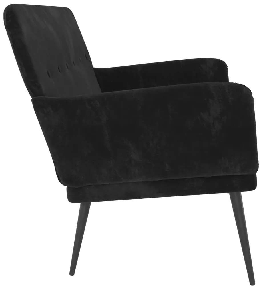 vidaXL Πάγκος Μαύρος 108x79x79 εκ. Βελούδινος