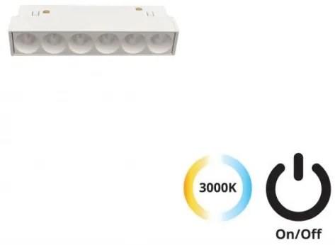 Μαγνητικό Φωτιστικό Ράγας LED 7W IP20 3000K Magnetic 4244406S Viokef 4244406S Λευκό