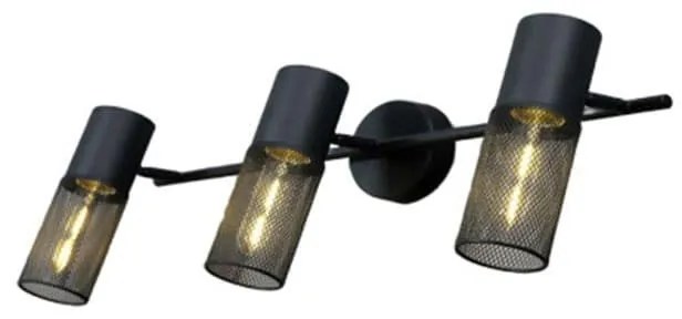Φωτιστικό Τοίχου - Απλίκα OD603S58BK 3ΧΕ27 58Χ16Χ20 Black Aca Decor Metal