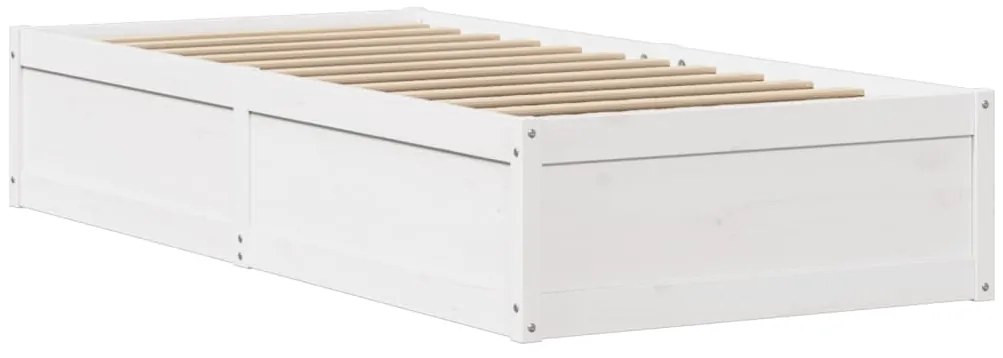 vidaXL Πλαίσιο Κρεβατιού Κεφαλάρι Λευκό 75x190εκ. Μασίφ Πεύκο