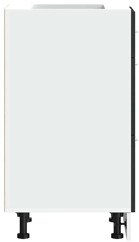 vidaXL Κάτω ντουλάπι Lyon μαύρο 40x46x81,5 cm Κατασκευασμένο ξύλο