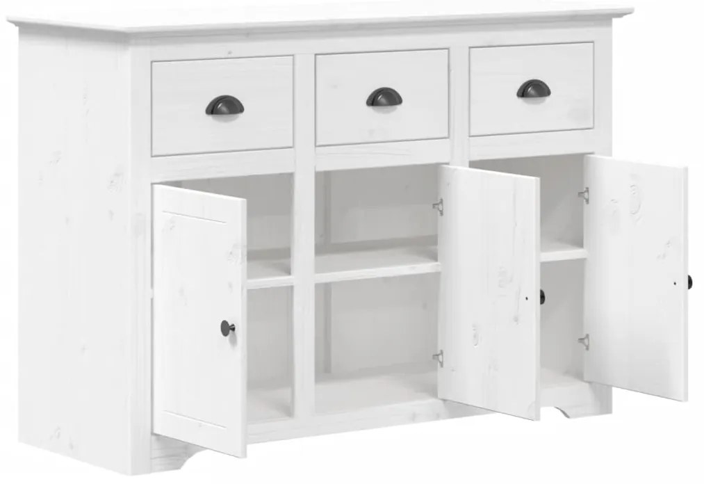 vidaXL Μπουφές BODO Λευκός 115,5x44x80 εκ. από Μασίφ Ξύλο Πεύκου
