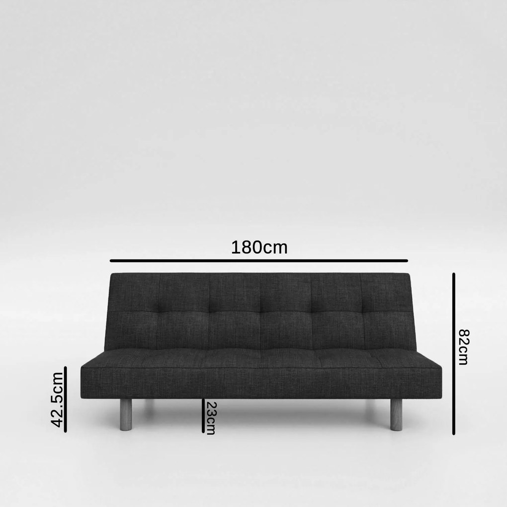 Καναπές Κρεβάτι Hermes Τριθέσιος Καφέ 180x95x82cm - GR-HERMES-2