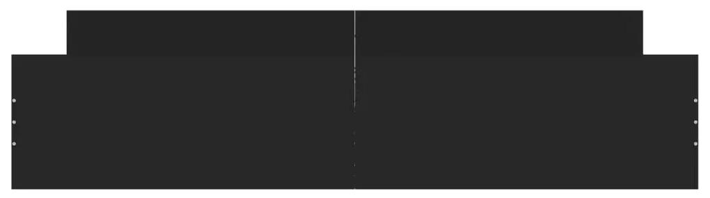 vidaXL Πλαίσιο Κρεβατιού με Κεφαλάρι&Ποδαρικό Μαύρο 180x200εκ.