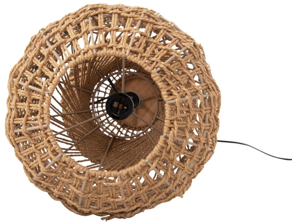 Φωτιστικό Δαπέδου Μέταλλο-Paper Rope Σε Καφέ-2 Λάμπες Φ25x78,5Υεκ.
