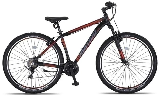 4 Motion MTB 27.5 Inch 47 cm Unisex 21SP Rim Brakes BlackRedUmit