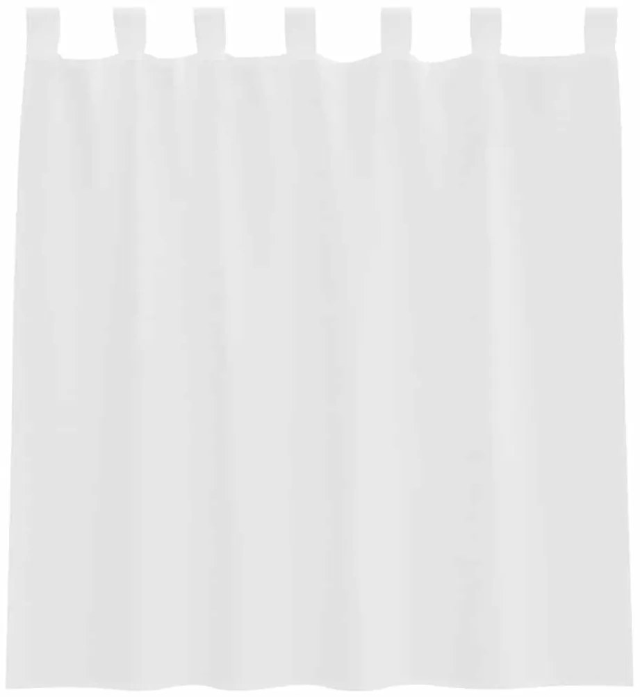 vidaXL Κουρτίνες Voile με βρόχους 2 τεμάχια Λευκό 140x140 cm