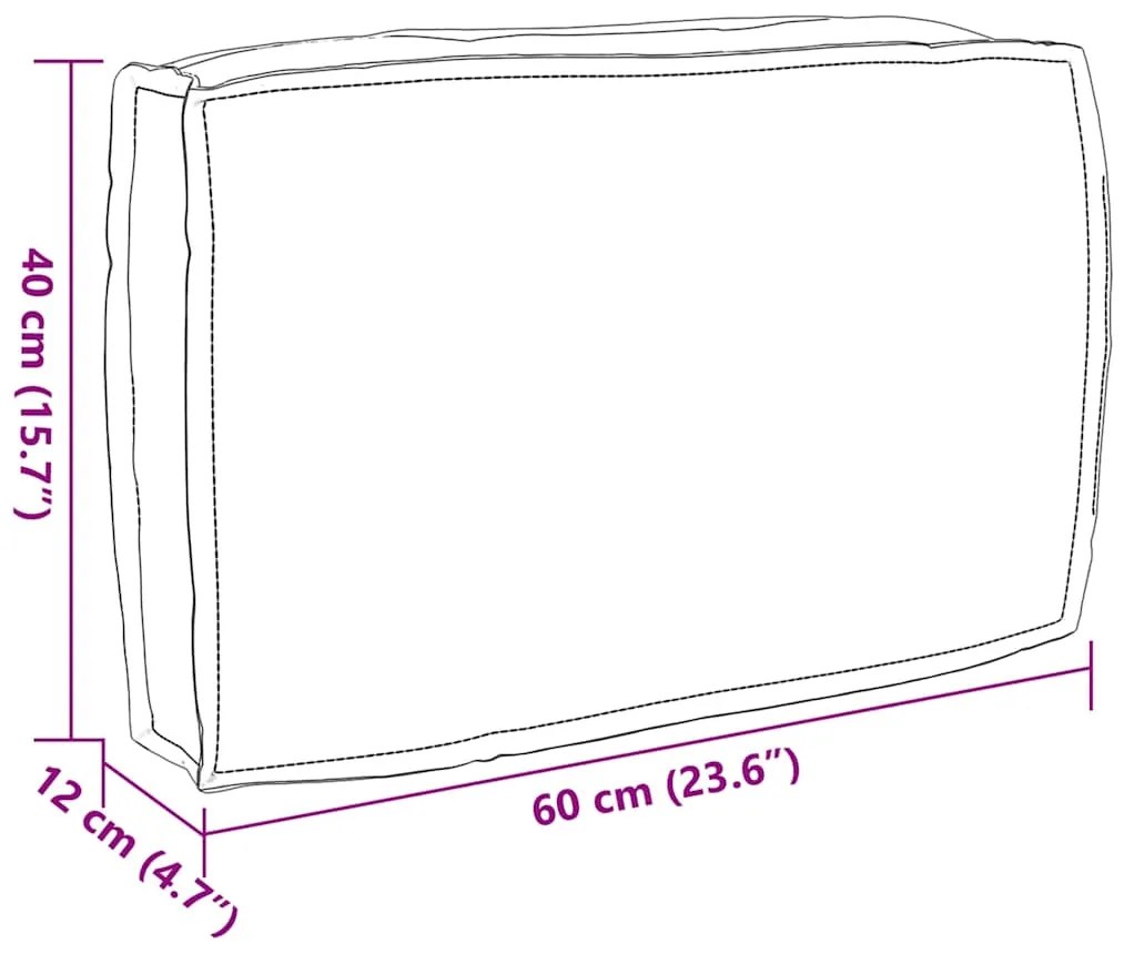 vidaXL Μαξιλάρι Φύλλο Σχέδιο Φύλλου 60 x 40 x 12 cm Ύφασμα Όξφορντ