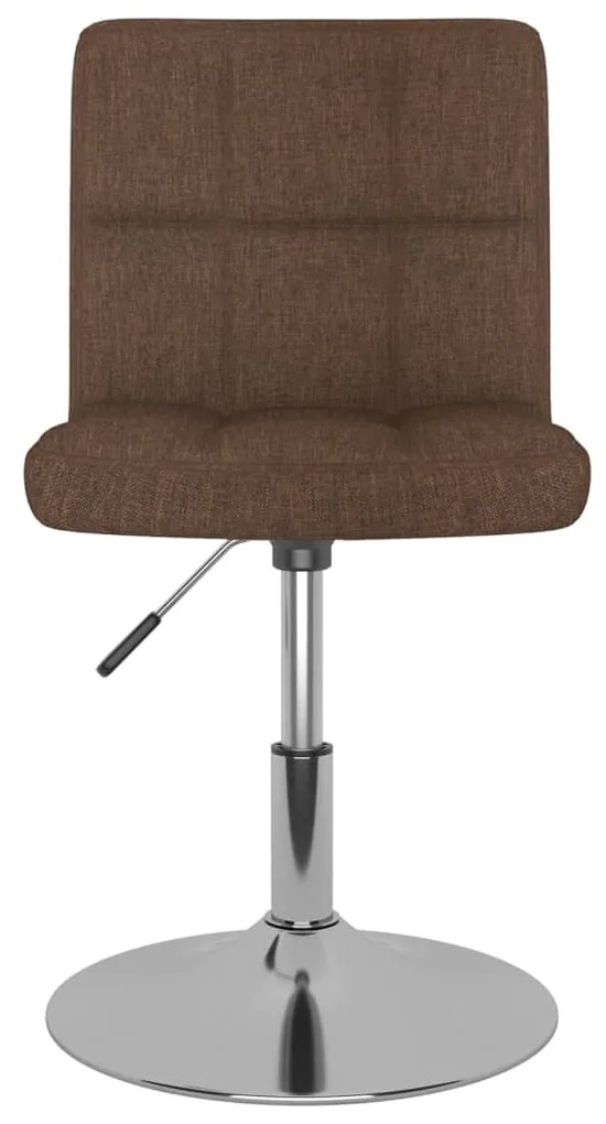 vidaXL Καρέκλα Τραπεζαρίας Περιστρεφόμενη Καφέ Υφασμάτινη