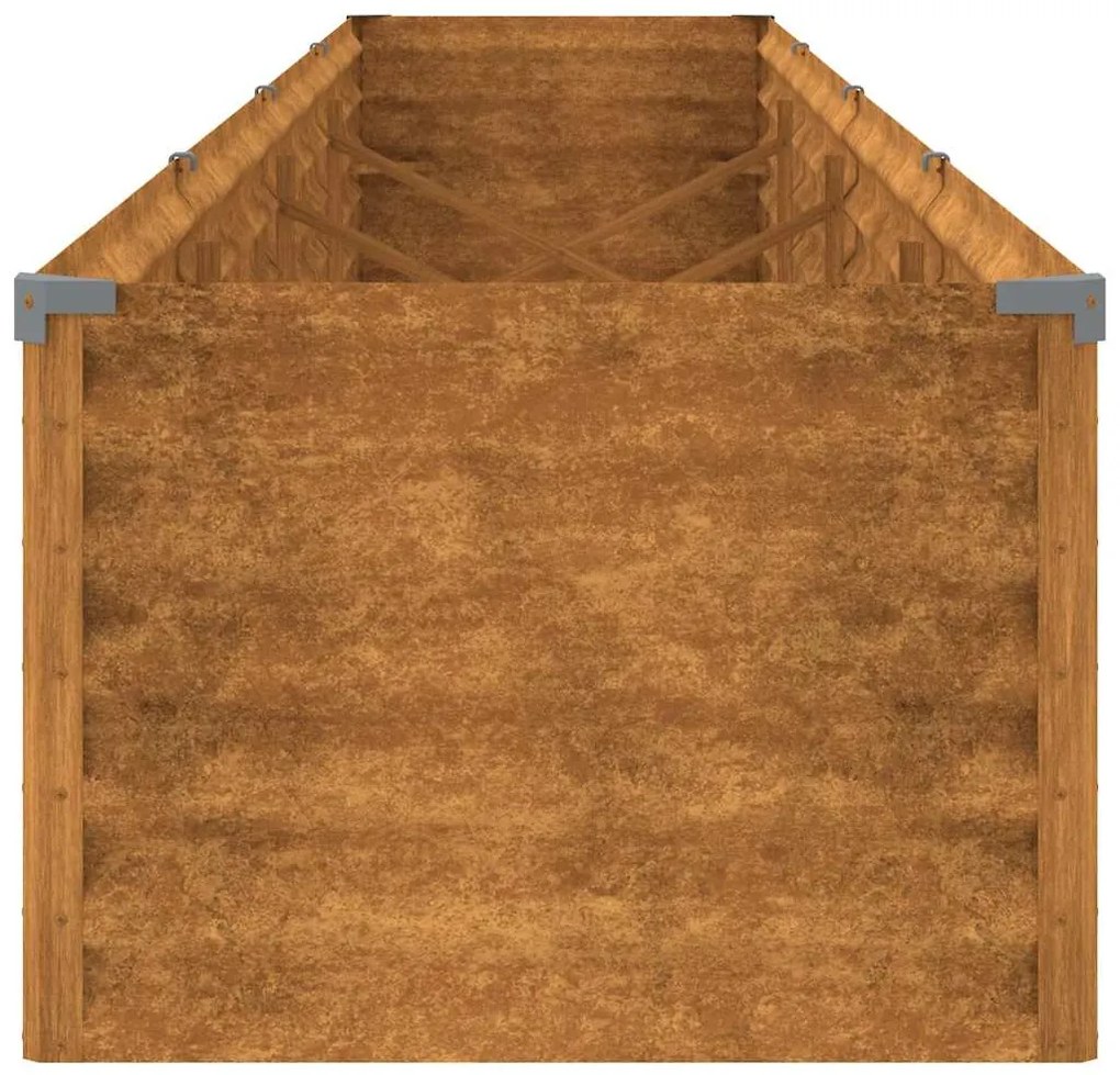 vidaXL Υπερυψωμένο Ζαρντινιέρα Κήπου 386 x 50 x 36 εκ. από Ατσάλι Corten