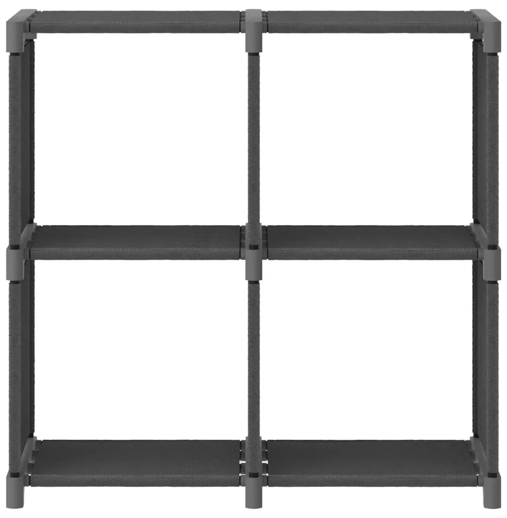 vidaXL Ραφιέρα με 4 Κύβους & Κουτιά Γκρι 69x30x72,5 εκ. Υφασμάτινη