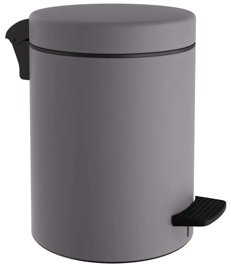 Κάδος Απορριμμάτων Μπάνιου (Φ23x32) Pam &amp; Co 8lt 500 Concrete Grey Matte