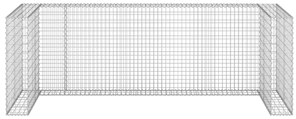 vidaXL Συρματοκιβώτιο Τοίχος για Κάδους 325x100x110 εκ Γαλβαν. Χάλυβας