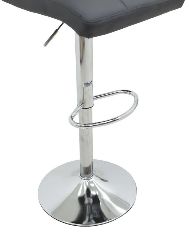 Σκαμπό μπαρ Remina πτυσσόμενο μαύρο pu-βάση χρωμίου 44x44x112εκ 2αδα 44x44x112 εκ.