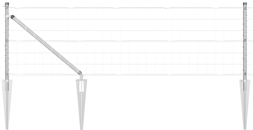 vidaXL Euro Fence με 13 Άγκυρες 0.4x50 m Γαλβανισμένο Ατσάλι