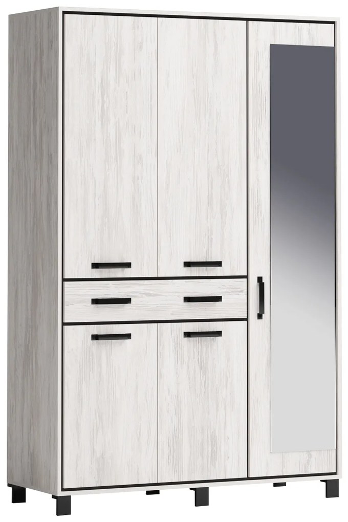 Ντουλάπα Evelin M5 135x52x208 oak blanco/anthracite DIOMMI 31-079