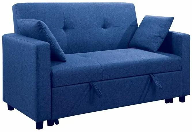 Καναπές κρεβάτι Mesa 211, Αριθμός θέσεων: 2, Μπλε, 93x154x100cm, 57 kg, Πόδια: Πλαστική ύλη | Epipla1.gr