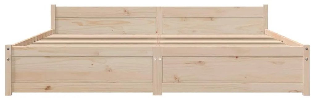 vidaXL Σκελετός Κρεβατιού Χωρίς Στρώμα 200x200 εκ Μασίφ Ξύλο