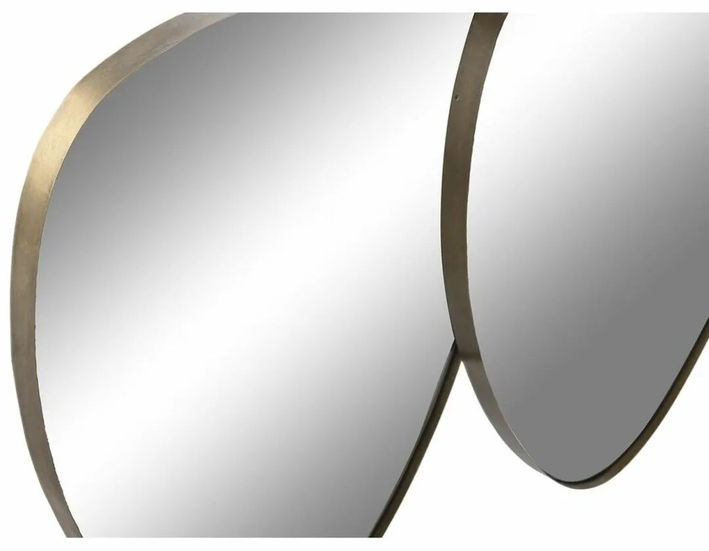 Τοίχο καθρέφτη DKD Home Decor Χαλκός 129 x 6 x 60 cm