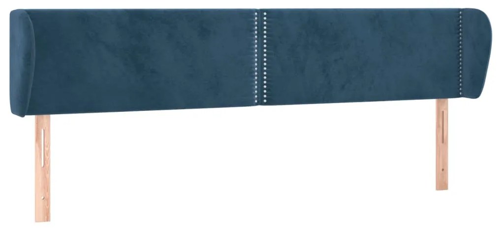 Κεφαλάρι με Πτερύγια Σκούρο Μπλε 163x23x78/88 εκ. Βελούδινο 3117062