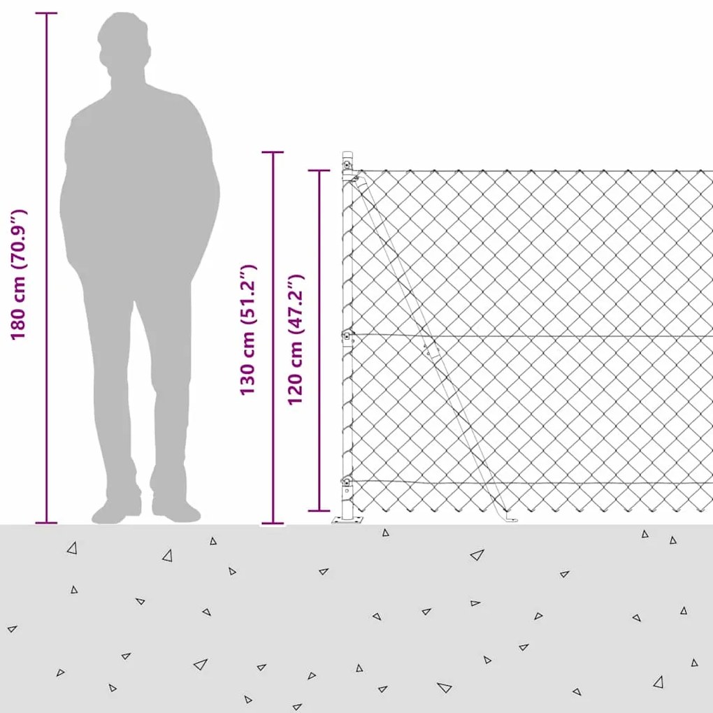 vidaXL Στύλος Περιφράξεων Πράσινο 10 x 1,2 μ (60 x 60 χιλιοστά πλέγμα)