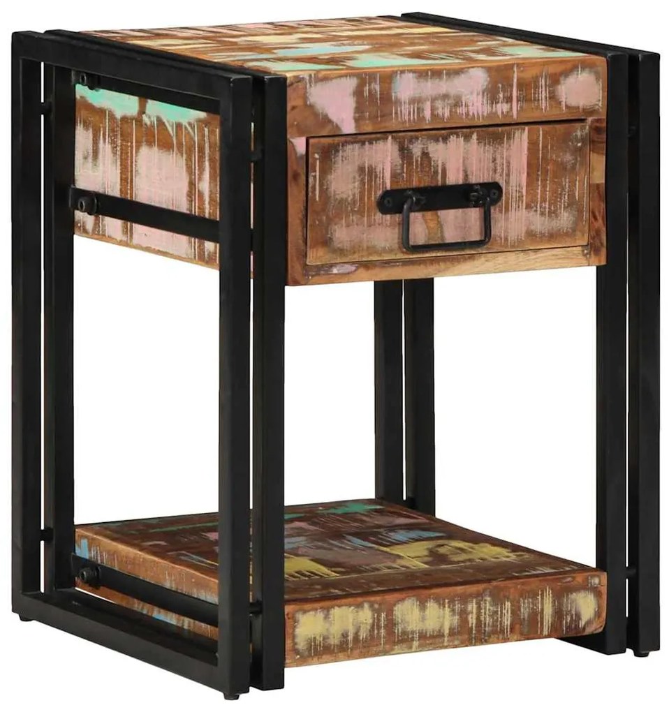 vidaXL Κομοδίνο 2 pcs 40 x 40 x 50 cm Μασίφ ανακυκλωμένο ξύλο