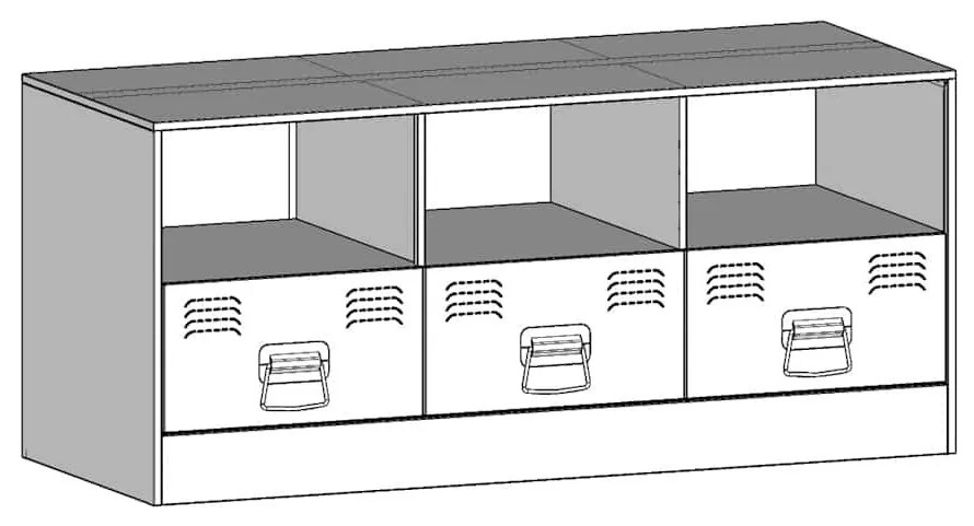 Έπιπλο Τηλεόρασης Μαύρο 99x39x44 εκ. από Ατσάλι - Μαύρο