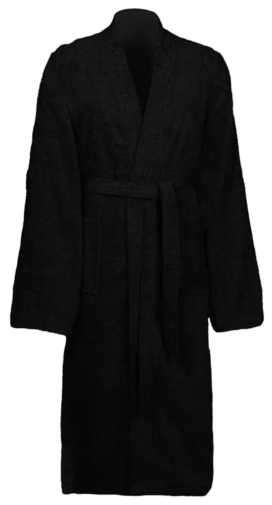 vidaXL Μπουρνούζι KINN Μαύρο XXL Βαμβάκι