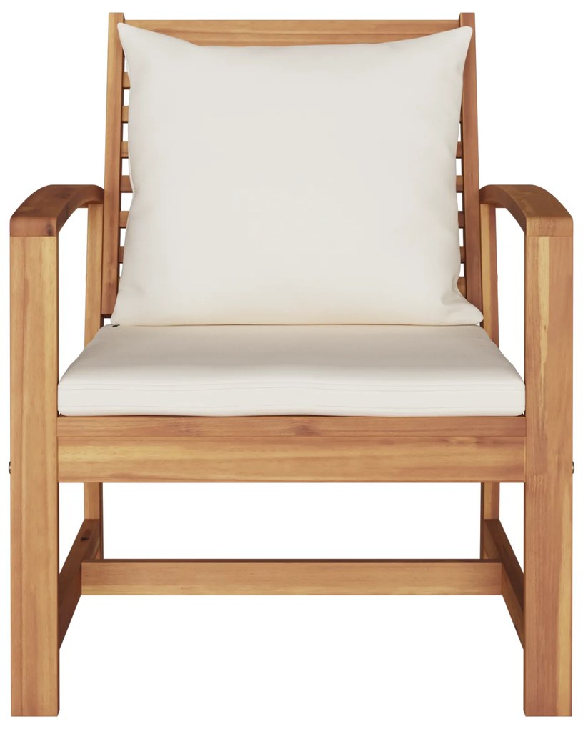 vidaXL Καρέκλες Κήπου 2 pcs Φυσικό 60 x 65 x 76.5 εκ Μασίφ ξύλο teak