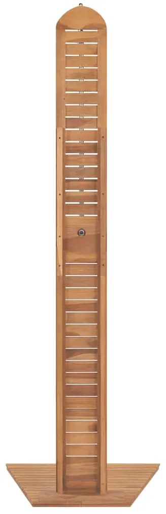vidaXL Ντουζιέρα Κήπου 70 x 75 x 204 εκ. από Μασίφ Ξύλο Teak