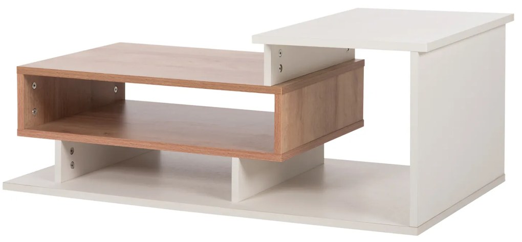 ΤΡΑΠΕΖΙ ΣΑΛΟΝΙΟΥ ΜΕΛΑΜΙΝΗΣ ROSAMUND ΛΕΥΚΟ ΦΥΣΙΚΟ HM8868.11 90x50x24,5-35Yεκ.