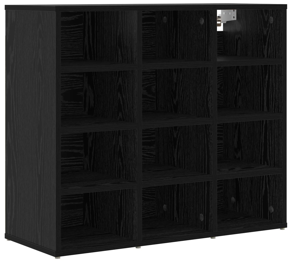 vidaXL Ντουλάπα Παπουτσιών Μαύρη δρυς 103x30x51 εκ Επεξεργασμένο ξύλο