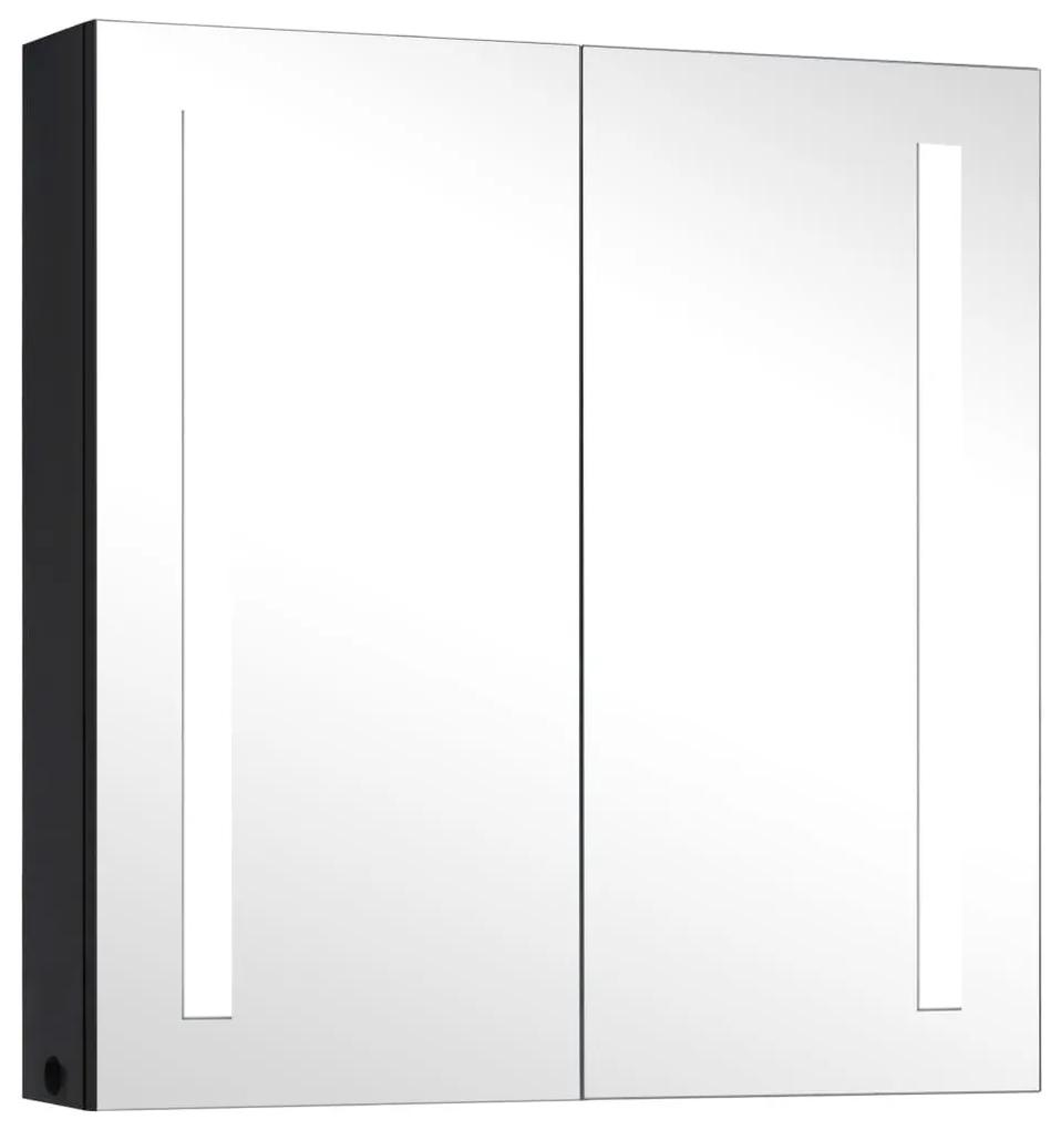 Καθρέφτης Μπάνιου με Ντουλάπι &amp; LED 62 x 14 x 60 εκ. - Ανθρακί