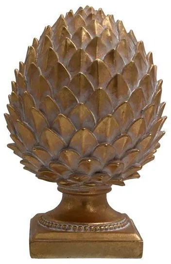 Επιτραπέζιο Διακοσμητικό &quot;Ανανάς&quot; FL529 Fylliana Polyresin Χρυσό-Λευκό χρώμα 14x21εκ