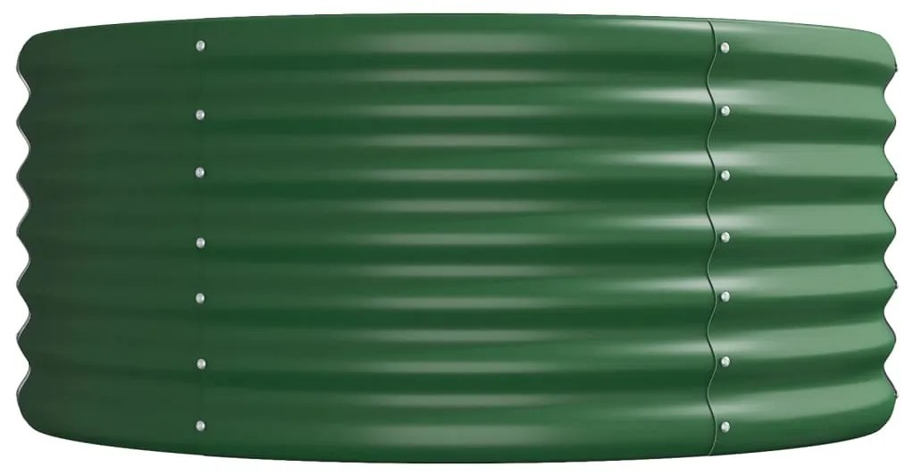 vidaXL Ζαρντινιέρα Πράσινη 224x80x36 εκ Γαλβανισμένος χάλυβας