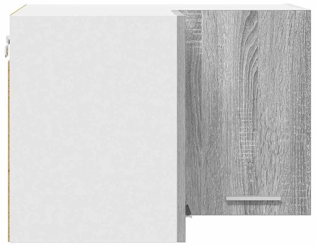 vidaXL Κρεμαστό ντουλάπι Γκρι Σομόνα και Λευκό 57 x 57 x 40 εκ.