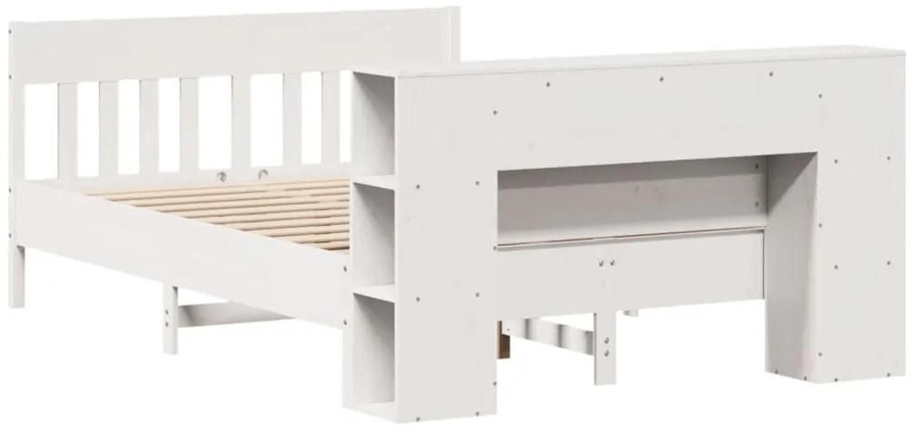 vidaXL Κρεβάτι Βιβλιοθήκη Χωρίς Στρώμα 120x190 εκ Μασίφ Ξύλο Πεύκου