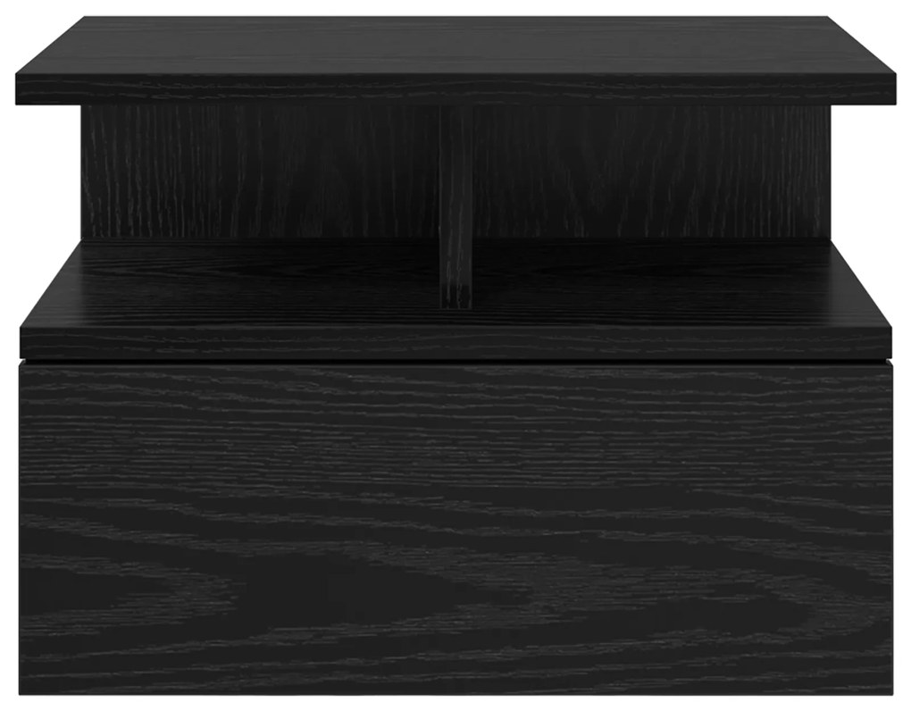 vidaXL Floating Nightstand Μαύρος Δρυς 40x31x27 εκ Επεξεργασμένο ξύλο